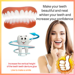 Dentures Disposable Cosmetic Teeth Upper And Lower Jaw Veneer Tooth Paste Men And Women Suitable For Smile Dentures Patch 美白牙贴微笑假牙牙套