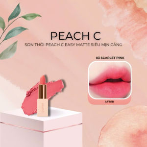 Son Peach C Easy Matte Lipstick 36g - Son Thỏi Lì Siêu Mịn Peach C