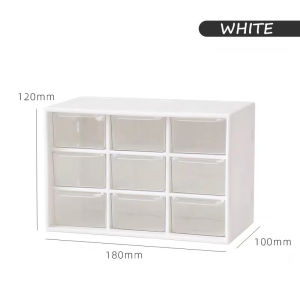 9 Grids Desktop Organizer Jewelry Drawer Storage Box Plastic Cosmetic Earrings Makeup Container Storage Boxes