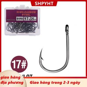 [COD] SHPYHT Giao hàng địa phương 1 hộp thép carbon cao vòng tròn móc câu cá nước ngọt fishhook Lỗ Cá chép mạnh mẽ giải quyết chất lượng cao