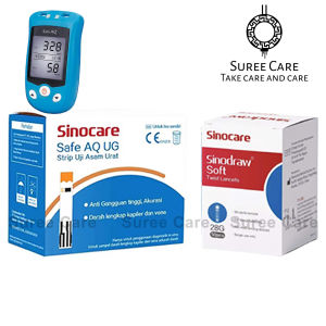 แผ่นตรวจยูริก น้ำตาล SinoCare Safe AQ UG สำหรับ เครื่องวัดระดับน้ำตาล Safe AQ UG เท่านั้น