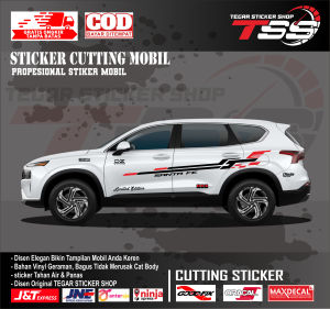 sticker mobil santa fe sticker mobil hyundai santa fe sticker lis mobil keren sticker motif variasi body mobil