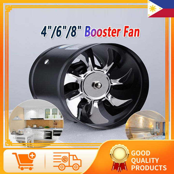 4/6/8/10/12 Inch Inline Exhaust Fan Air Ventilator Metal Ventilation ...