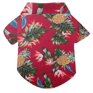Pet Summer T-Shirts Hawaii Style Floral Dog Shirt Breathable Cool Clothes Beach Puppy Shirt Pet Dog Cat Clothes