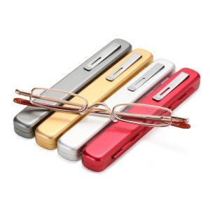 WCYC Elderly Metal Frame Mini Portable Eyewear Vision Care Reading Glasses Resin Lens