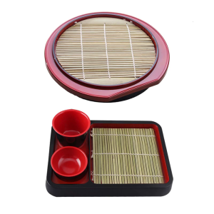 Cold Noodles Plate with Drain Mat Dish Plate Appetizer Tray Sashimi Platter for Apartment Homes Kitchen