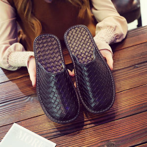 รองเท้าพื้นเตี้ยรองเท้า Muller หนังสานสำหรับผู้หญิง2023บ้านใหม่และสไตล์กลางแจ้ง