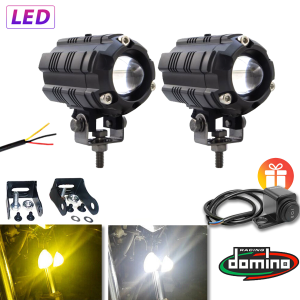 60W Yellow / White Universal Motorcycle Waterproof Mini Driving Lights High And Low Yellow / White LED Aniti Fog For Cars / Motorcycle Spotlights