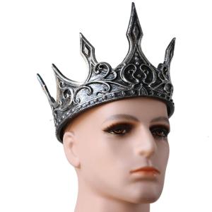 Medieval Vintage King Crowns With Crescents Designs Cosplay Accessory Headwear Crownpiece For Men and Kids School Event
