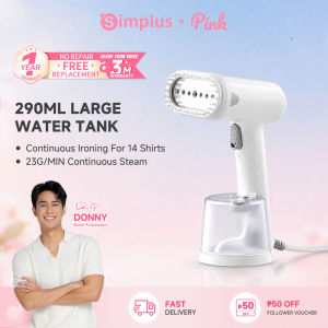 SimplusPink Steam Iron for clothes Steamer Iron Garment Steamer Handheld Foldable and Portable for Travel and Household 280ml Water Tank