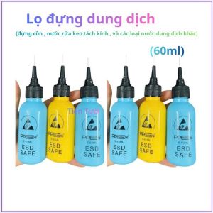 Lọ Đựng Dung Dịch Nhựa (60ml)Kèm Đầu Kim đựng nước rửa keonước tra dầu mỡ máy