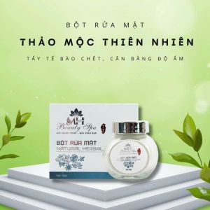 Bột rửa mặt MH Beauty Spa 50g Bột rửa mặt thảo dược thiên nhiên trắng da tái tạo da giảm dầu nhờn