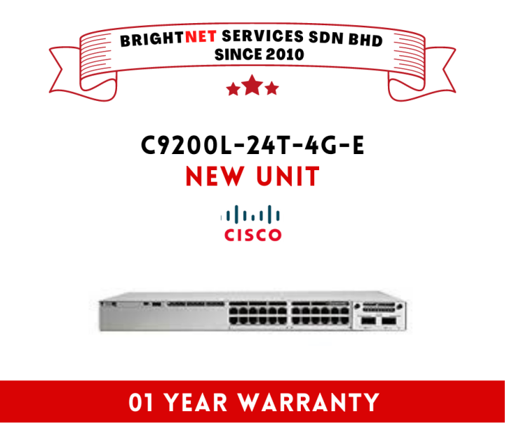 Cisco C9200L-24T-4G-E - Catalyst 9200L 24-port Data 4x1G uplink Switch ...