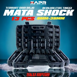 Socket Deep Sock Impact 8mm-36mm APR AP110 1/2inch Baja Doff Titanium Mata Sok Impek