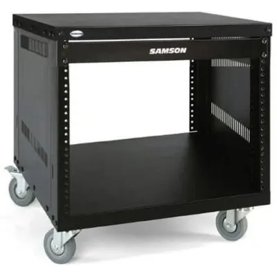 Samson SRK 8 Original Rack Audio Hitam Berkilau dengan Roda - Penyimpanan Audio Berkualitas Tinggi