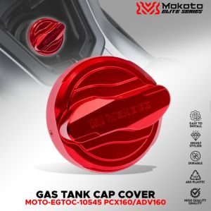 MOKOTO ELITE HONDA ADV 160 / PCX 160 V1 CNC ALLOY GAS TANK CAP COVER GARNISH / FUEL OIL TANK COVER FOR MOTORCYCLE