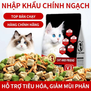 Thức ăn hạt Cat and friend V3 hỗ trợ thận siêu nhiều topping giúp mèo tăng cân