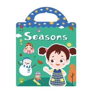 538TD Educational Jelly Sticker Books Reusable Waterproof Scene Quiet Stickers Cognitive Game Toys Matching Game Cartoon Sticker Book for DIY