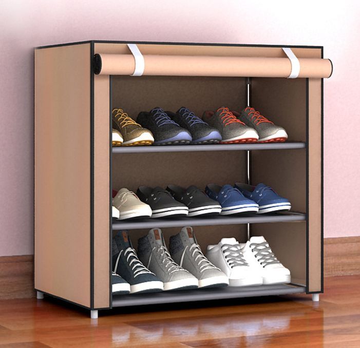 LHK Layer Shoe Organizer With Cover Shoe Cabinet Sandals Space Saving  Shoe Slipper Shelf Easy to Assemble Shoe Cabinet Lazada PH