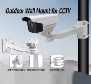 Outdoor CCTV Camera Mount Bracket – Heavy Duty Aluminum Alloy Fully Adjustable 360° Waterproof with Ring