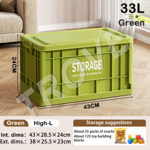 Trove 30L/90L Large Folding Storage Box Waterproof Storage Organisers Box For Home Camping Trunk Industrial boxes