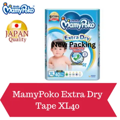 MamyPoko Extra Dry Tape (S60 M54 L46+4 XL40 XXL32 L46 Antimos XL26)