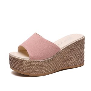 [Free Shipping] New Summer Collection: Fashionable WomenS Platform Sandals Korean-Style One-Strap Sandals And High-Heeled Outdoor Slippers