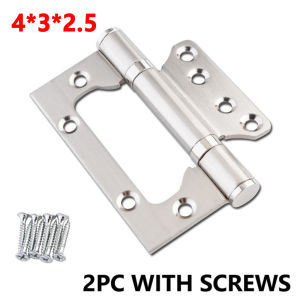 2PCS Heavy Duty Butterfly Door Hinges Stainless Steel Door Hinges 4x3/4x2.5 With Screw