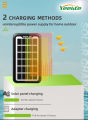 Yeelite Orignal GD Plus GD-8072 Solar Lighting System with MP3 FM Radio USB Output Bluetooth with 4 Bulbs. 