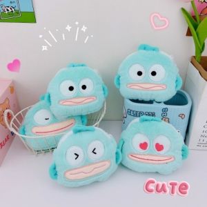 Hangyodon Sanrio Plush Wallet Cute Cartoon Ugly Fish Plush Doll Coin Wallet Kawaii Plush Toy Keychain Backpack Pendant Childrens Gift