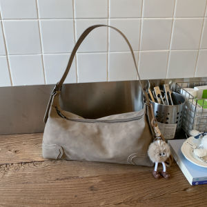 2026 Trendy Design Luxury Suede Leather Retro Mural Soft Leather Cool Girl Motorcycle Underarm Bag Faionable Casual Oulder Bag