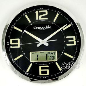 100% ORIGINAL Crocodile Quiet Sweep Luminous Analogue Wall Clock (Jam Dinding Bercahaya) CWD5802