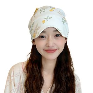 THANKSKY Thoáng khí Mũ giữ ấm sau sinh nạ mắt 2 trong 1 Mũ sau sinh Bảo vệ tóc Có thể điều chỉnh Mũ ngủ cho phụ nữ Phụ kiện thai sản
