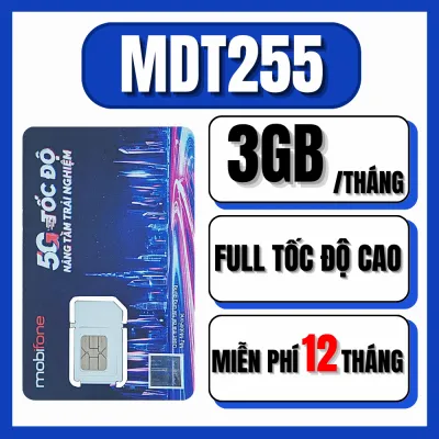 Sim 4G 5G Mobifone Miễn Phí 1 Năm MDT350 MDT255 - DATA Tốc Độ Cao 48GB Trọn Gói 1 Năm Không Cần Nạp Tiền - Sim Chuyên Dùng Mạng | FREESHIP - CHƯA KÍCH HOẠT