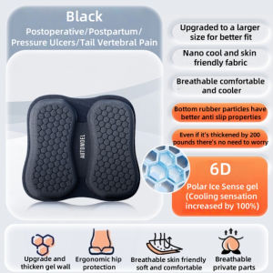 Summer Car Seat Cushion Cooling Gel Premium Breathable Car Seat Cooler Cunshion Universal With 6D Honeycomb Net Structure