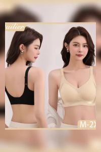 Plus Size Seamless Bra For Women Push Up Wireless M-2XL Fixed Cup Breathable Soft Support Three Hook Underwear