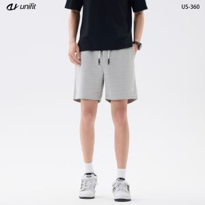 UNIFIT Mens Above The Knee Shorts With Drawstring & Pocket Casual Fashionable Menswear Plaid Pattern Design US-360