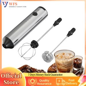 【Flagship】 Handheld Electric Foam Maker Stainless Steel Detachable Whisk Drink Mixer Foamer 3 Speed Adjustable for Matcha Lattes Cappuccino