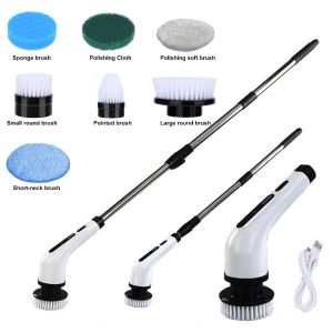 15 IN 1 Electric Brush Cleaner Automatic Digital Display Brush Cleaning Bathroom Rechargeable Scrubber for Toilet