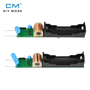 Diymore เครื่องกำเนิดไฟฟ้าไฟฟ้ากระแสตรง3.7V แบตเตอรี่20KV ขดลวดโมดูลแรงดันไฟฟ้าสูงวงจรรวมเครื่องกำเนิดไฟฟ้า Arc 18650แหล่งจ่ายไฟแบตเตอรี่ลิเธียม