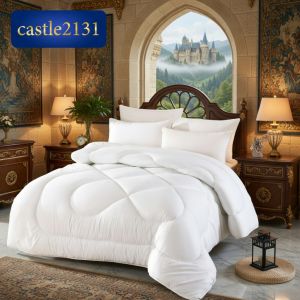 Castle2131 King Size White Comforter 2x2.3m Soft Duvet Filler Bed Comforter Lightweight Bedding