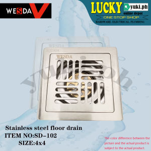 SD-102 WESDA Stainless Steel Floor Drain Heavy Duty 4x4