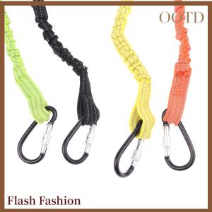 [Falsh F] Safety Bungee Tether Tool Lanyard With Carabiner Hook Climbing Working Anti-Falling Safety Rope Aerial Work Climbing Accessories