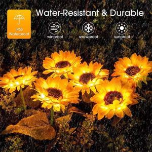 SOLAR POWER CHARGE Sunflower LED Solar Garden Lights Outdoor Decor Waterproof Landscape LED Lamp SOLAR LIGHTS