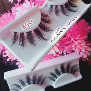Bulu Mata Hafizah 3D ( 3Dimensi ) 3DG07 isi 1 Pasang | 1 Pcs | Ecer Gratis Tutup Mika