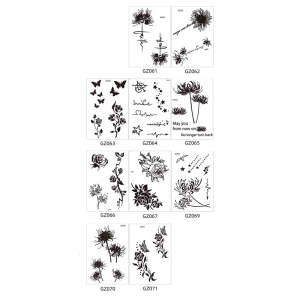 Thiên nhiên lấy cảm hứng từ hình xăm thân chống thấm nước nhẹ nhàng trên da họa tiết hoa chống xước dễ dàng lột ra thiết kế cho các hoạt động bơi lội