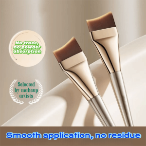 MISSLADY Dense Bristle Liquid Foundation Brush Ultra-thin Skin-friendly Tail Crescent Makeup  Brush Professional Smooth Flat Concealer Brush Apply Foundation