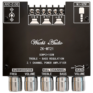 ZK-MT21 Bluetooth 5.0 Subwoofer Amplifier Board 50WX2+100W 2.1 Channel Power Audio Stereo Amplifier Board Bass AMP