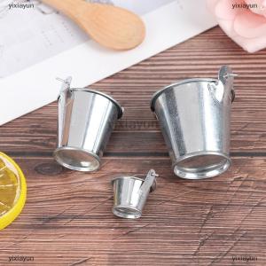 [COD] yixiayun 1Pcs Dollhouse Mini Iron Bucket Miniature Model Mini Dollhouse Decorations Ornaments Children Beach Small Bucket Toy
