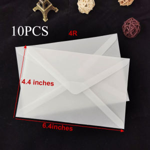 10Pcs Translucent Envelope for Invitations Postcards European Giftbox Message Card Envelopes Wedding Business Letters